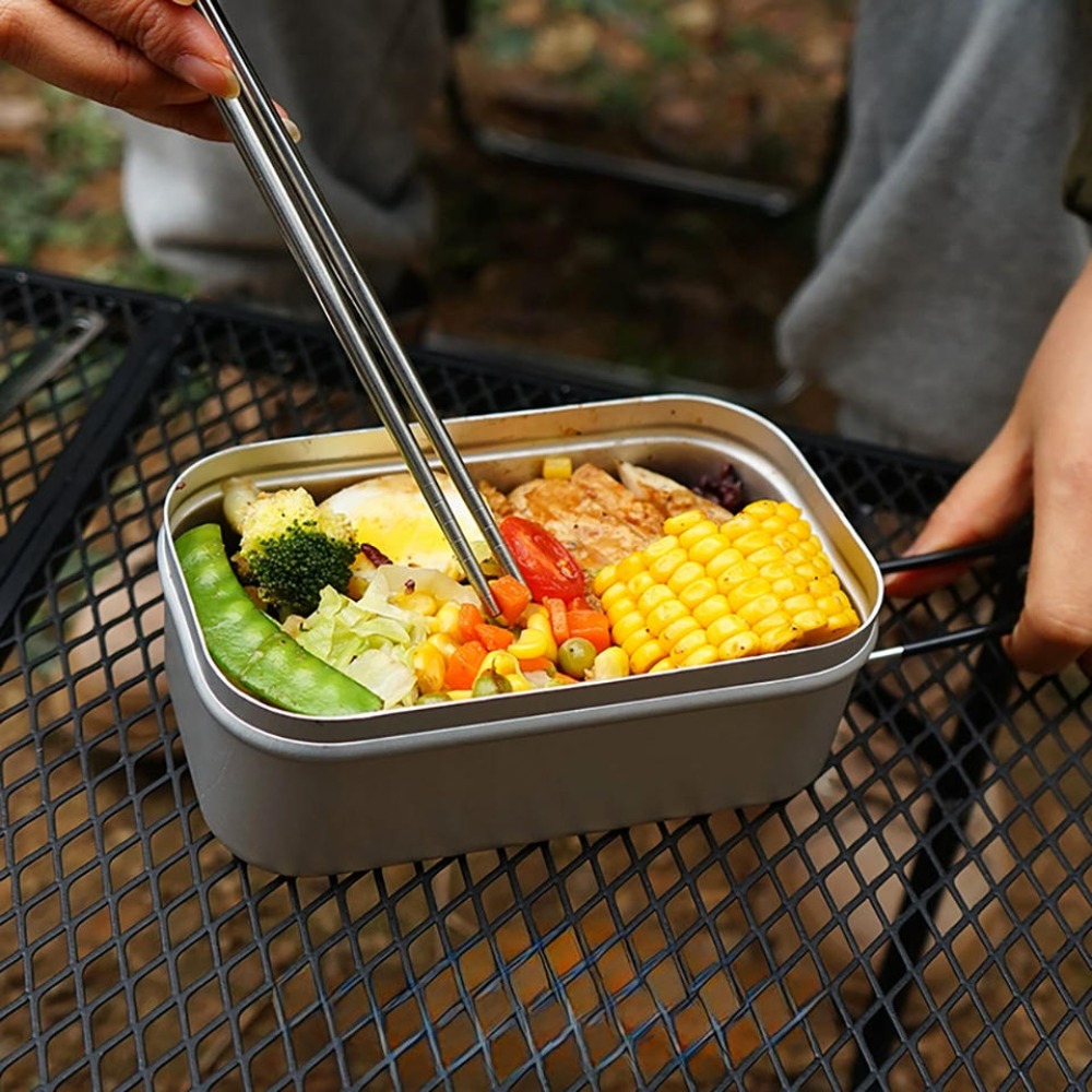 Camping Cooking Cutlery Set - 超軽量食器 キャンプ調理器具 ランチボックス 調理鍋 ピクニックアクセサリー アウトドアカトラリー