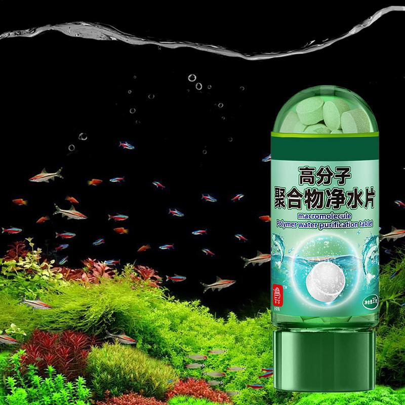 Water Purification Tablet - 1 ボトル 35 錠高速浄水タブレット水族館水フィルタータブレット飲料アクアタブレット水槽アクセサリー