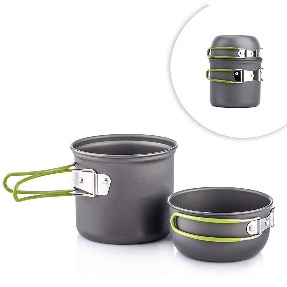 Camping Cooking Kits - 超軽量キャンプポット調理器具セットポータブル屋外調理食器ハイキングトレッキングピクニック釣り登山