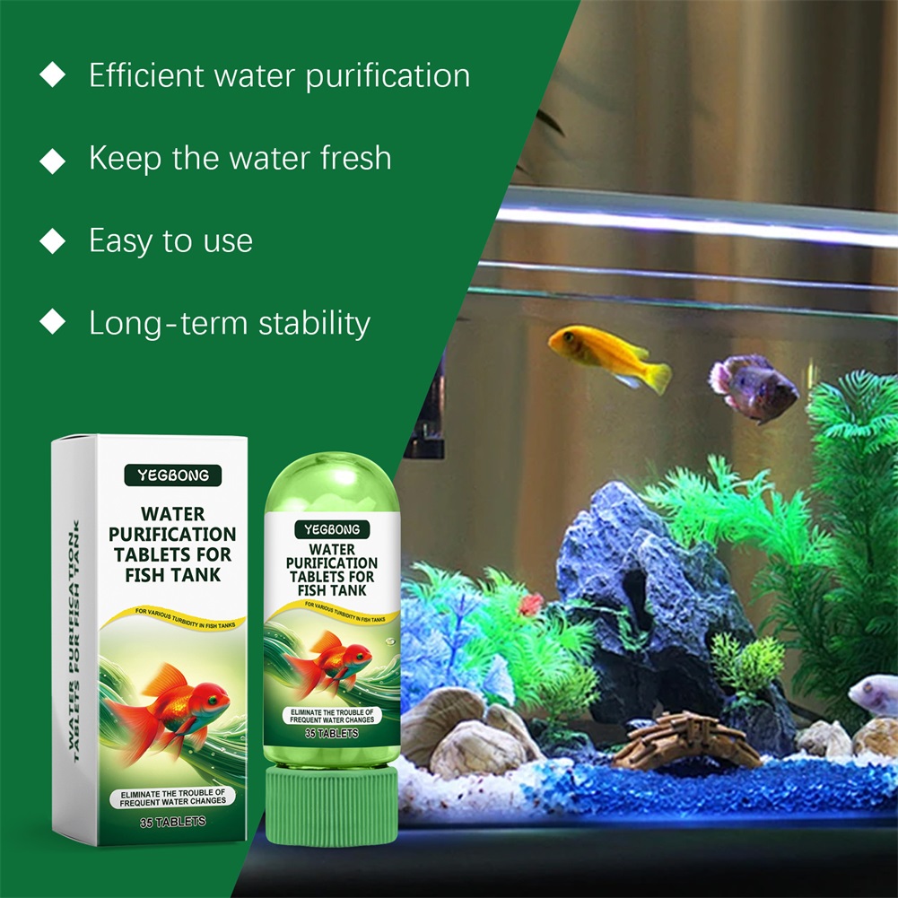 Water Purification Tablet - 浄水タブレット 環境に優しい水族館浄水器 速効性水槽洗浄液 水族館浄水器