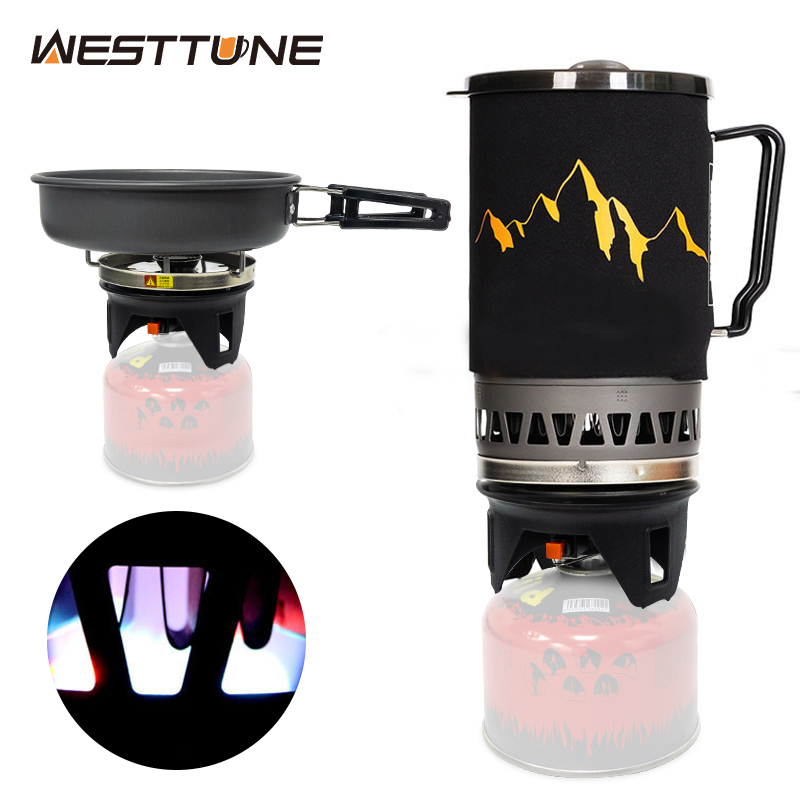 Camping Cooking Propane - WESTTUNE アウトドアクッキングシステム キャンプ用プロパンクッキングギア 熱交換器付き ポータブルガスバーナー ピクニック緊急用