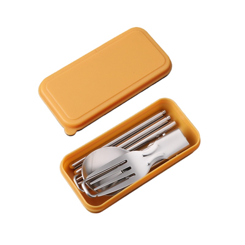Camping Cooking Cutlery Set - ミニポータブルステンレス製カトラリーセット（キャンプ・ハイキング用）- 1/3ピースアウトドア食器（スプーンとフォーク付き）調理用品