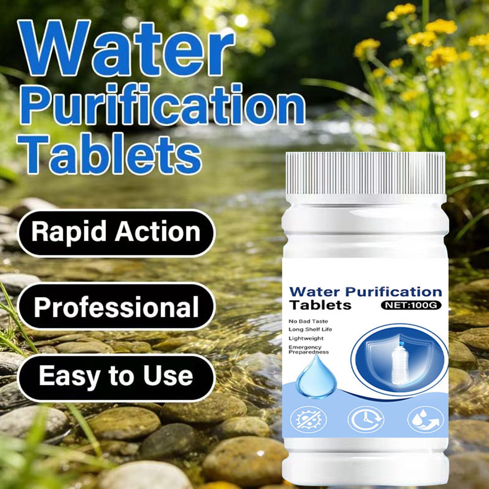 Water Purification Tablet - 携帯用浄水タブレット、効果的で速溶性があり安全な飲料水フィルターシステム、バックパッキングや狩猟に最適