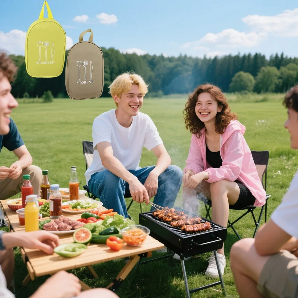 キャンプ用調理器具収納バッグ - キッチン用品収納に最適な、 - Camping Cooking Utensil Bag のレビューと価格