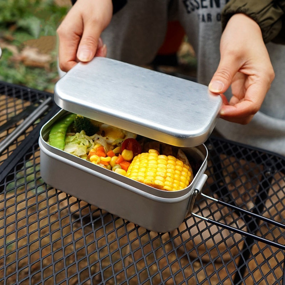 超軽量食器 キャンプ調理器具 ランチボックス 調理鍋 ピクニ - Camping Cooking Cutlery Set のレビューと価格