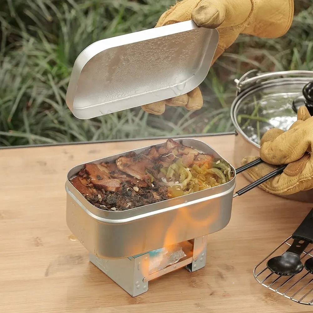 超軽量食器 キャンプ調理器具 ランチボックス 調理鍋 ピクニ - Camping Cooking Cutlery Set のレビューと価格