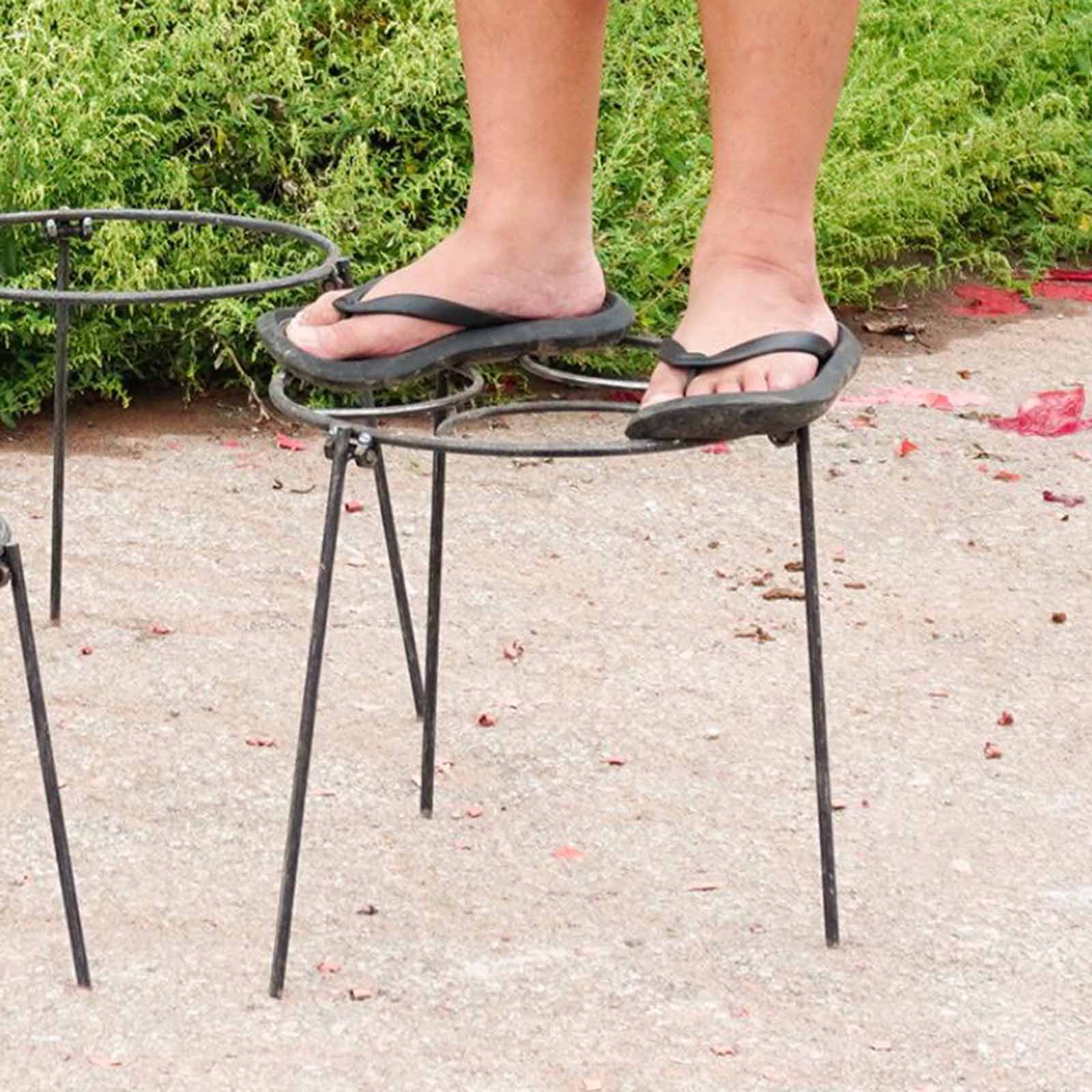 キャンプファイヤー三脚折りたたみグリルスタンドポータブルポッ - Camping Cooking Pot Tripod のレビューと価格