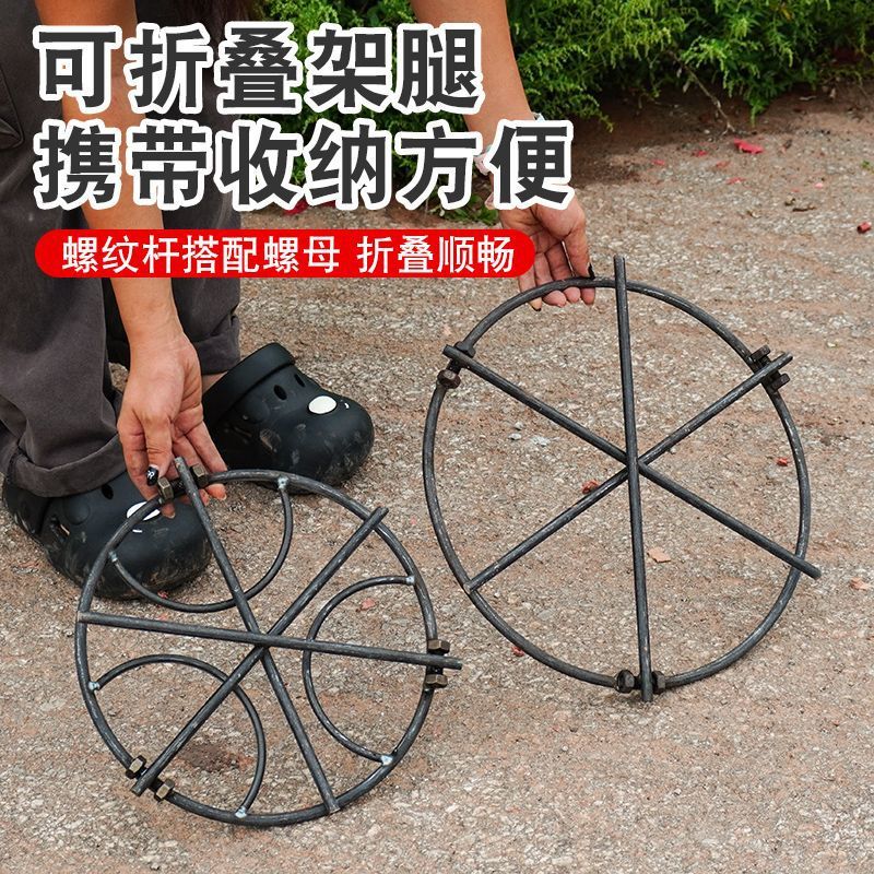 アウトドアキャンプ用焚き火調理台 折りたたみ式三脚 薪ストー - Camping Cooking Pot Tripod のレビューと価格