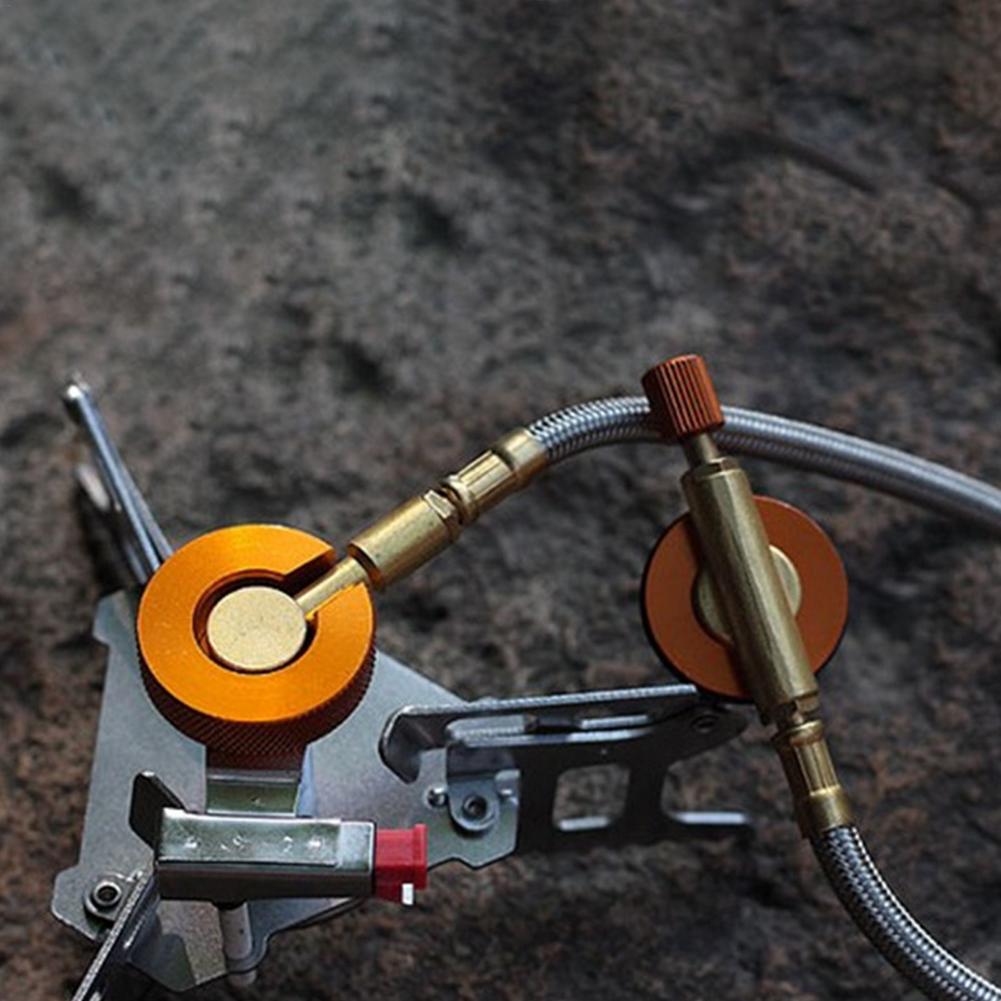 屋外ガスストーブパイプバルブステンレス鋼編組ホースストーブバ - Camping Cooking Hob のレビューと価格