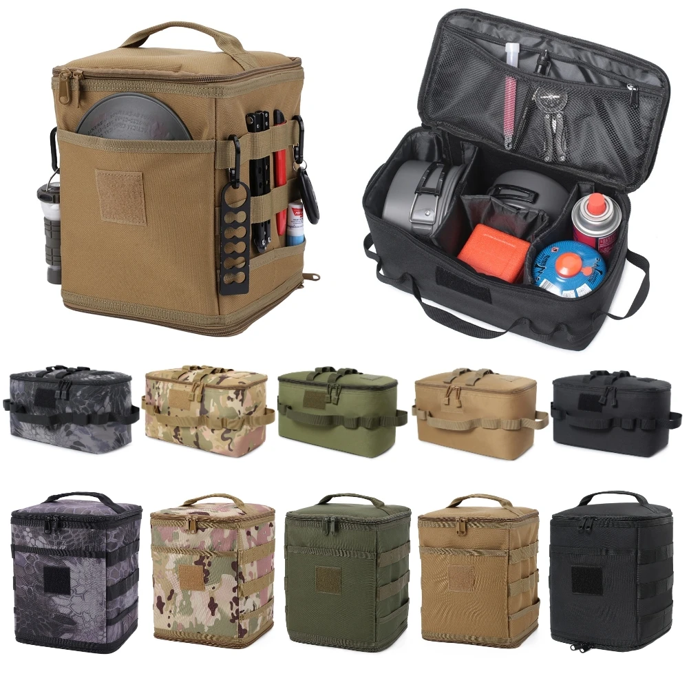 戦術的なポーチキャンプ収納袋調理器具オーガナイザーポータブル - Camping Cooking Utensil Bag のレビューと価格