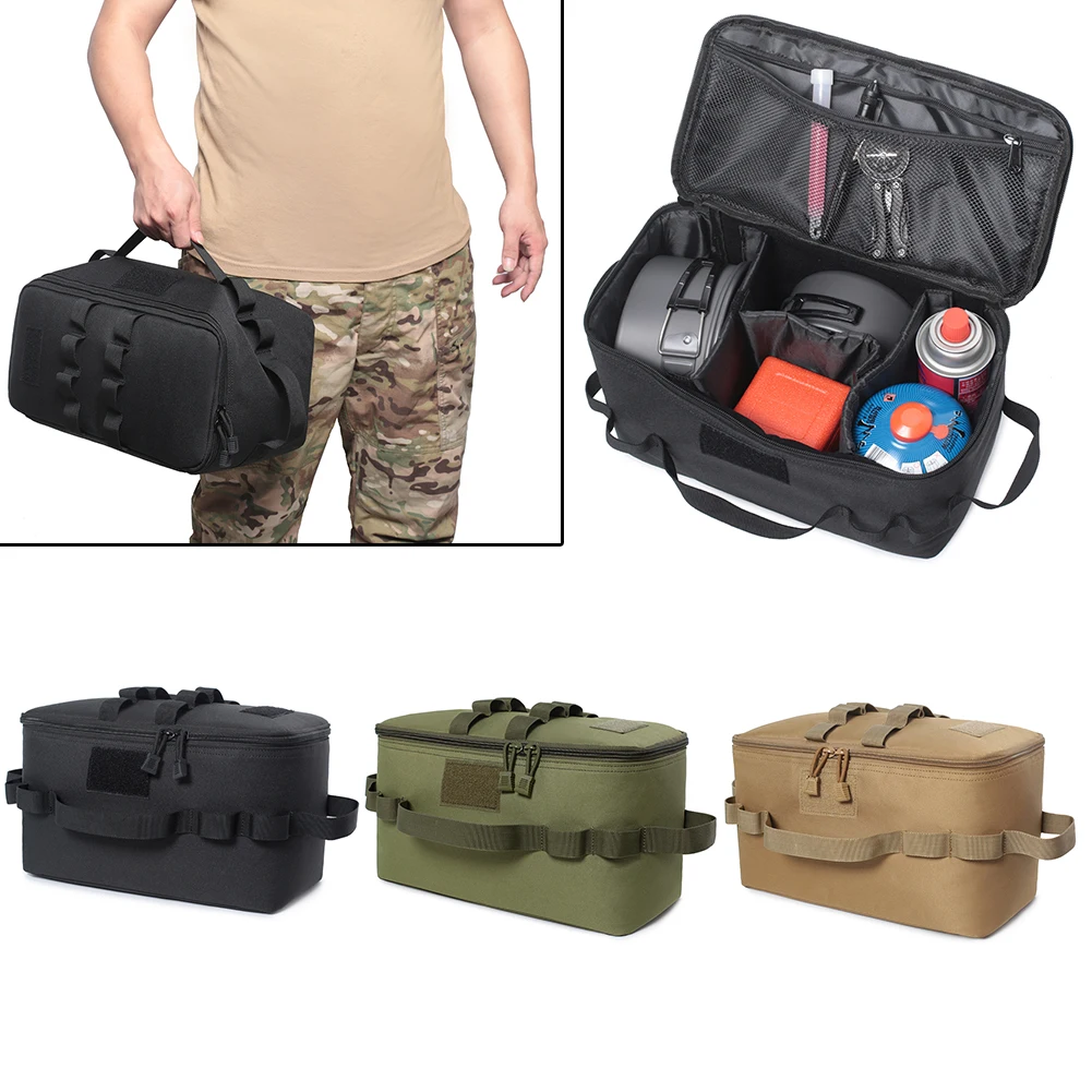 戦術的なポーチキャンプ収納袋調理器具オーガナイザーポータブル - Camping Cooking Utensil Bag のレビューと価格