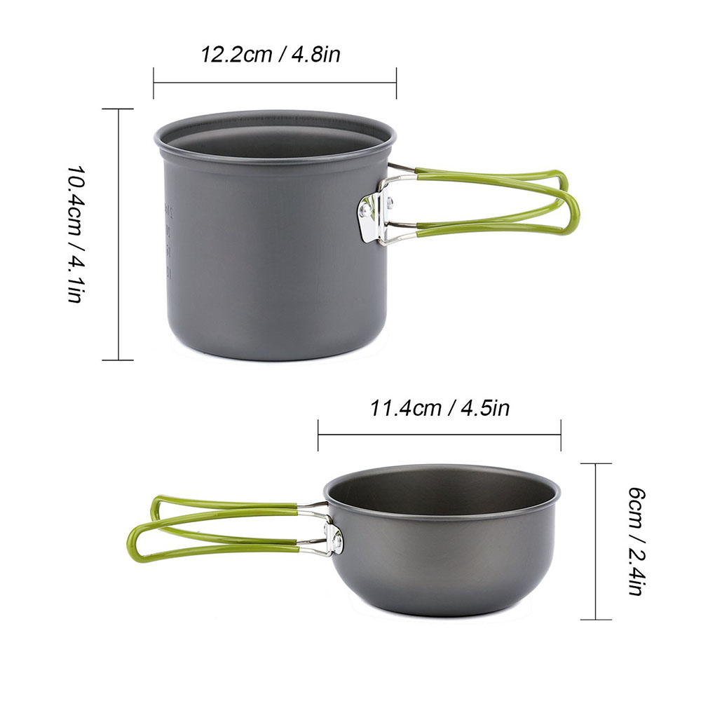 超軽量キャンプポット調理器具セットポータブル屋外調理食器ハイ - Camping Cooking Kits のレビューと価格
