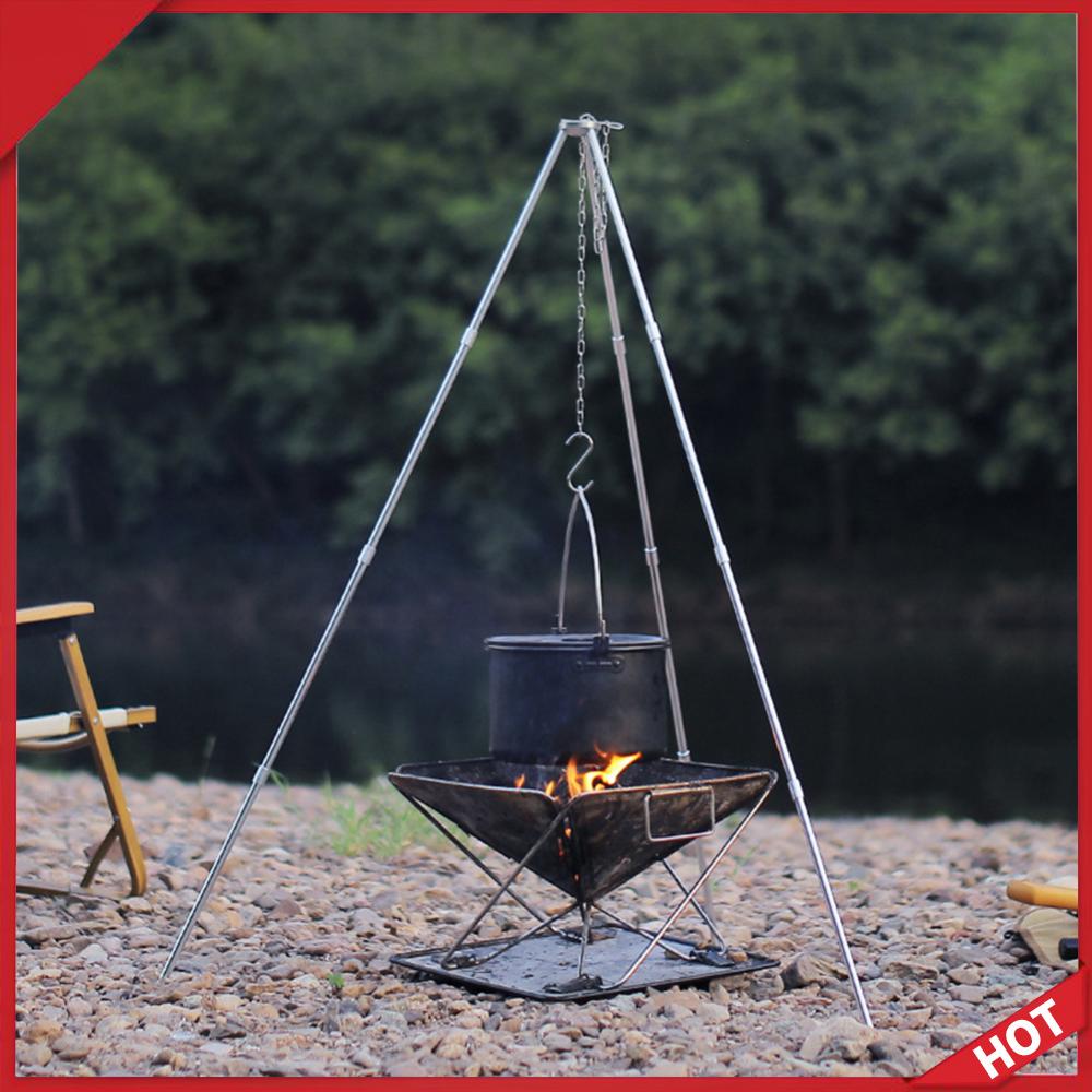 屋外調理三脚ポータブル取り外し可能なスタンドアルミ合金調理鍋 - Camping Cooking Pot Tripod のレビューと価格