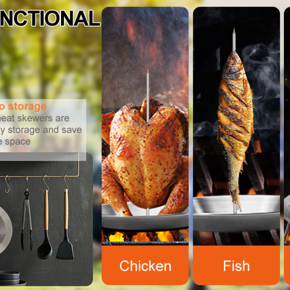 高品質ステンレス製、垂直型串立て。シャワルマやアル・パストー - Camping Cooking Kits のレビューと価格