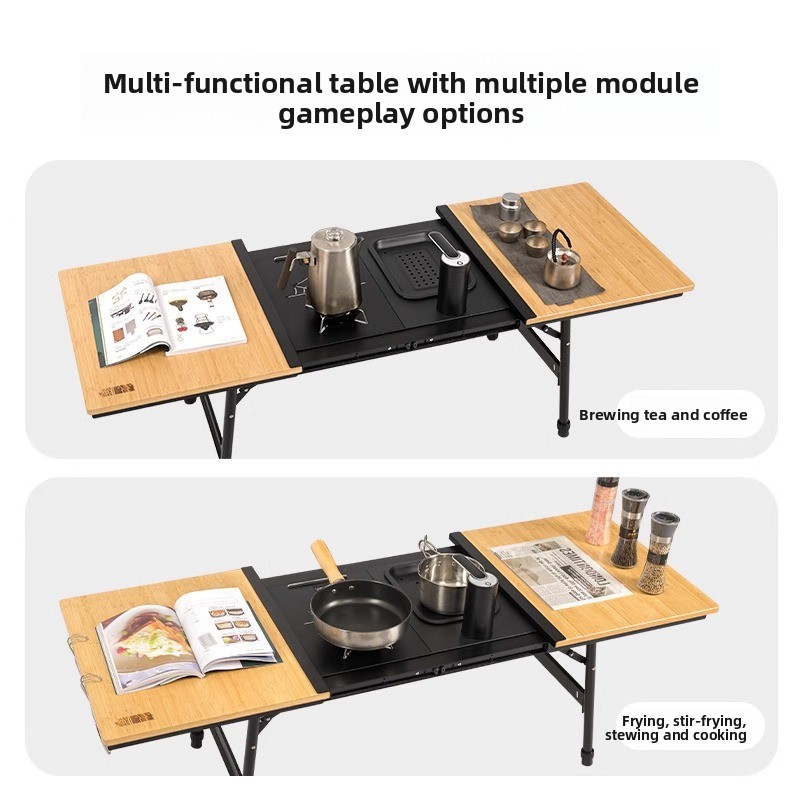 アルミ製IGTキャンプテーブル、高さ調節可能な折りたたみピク - Camping Outdoor Cooking Table のレビューと価格