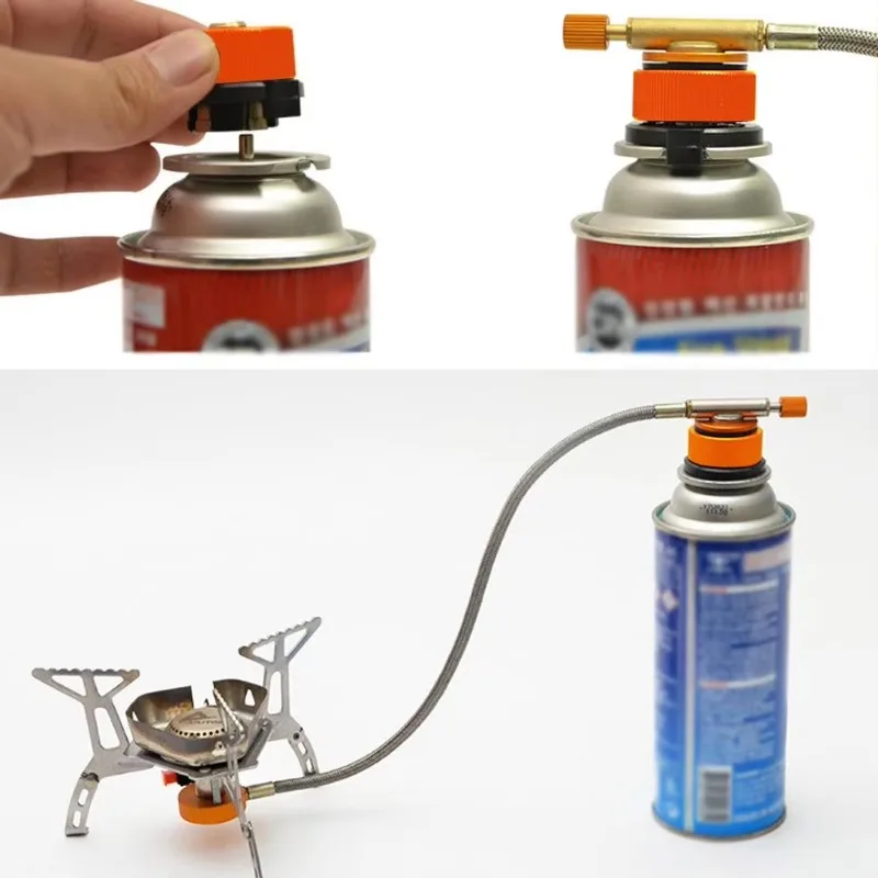ブタンキャニスターアダプター屋外キャンプガスストーブコンバー - Camping Cooking Propane のレビューと価格