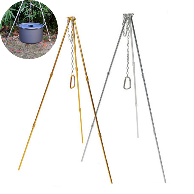 収納バッグ付き屋外キャンプ三脚、耐久性のあるポータブル、ピク - Camping Cooking Pot Tripod のレビューと価格