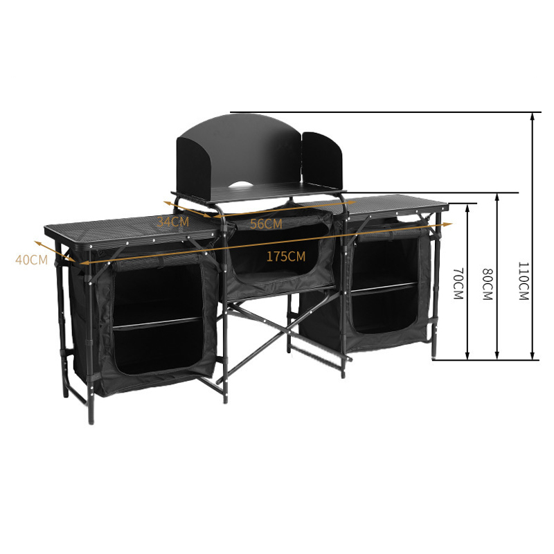 モダンな多機能アルミ製折りたたみ式キャンプテーブル、ポータブ - Camping Outdoor Cooking Table のレビューと価格