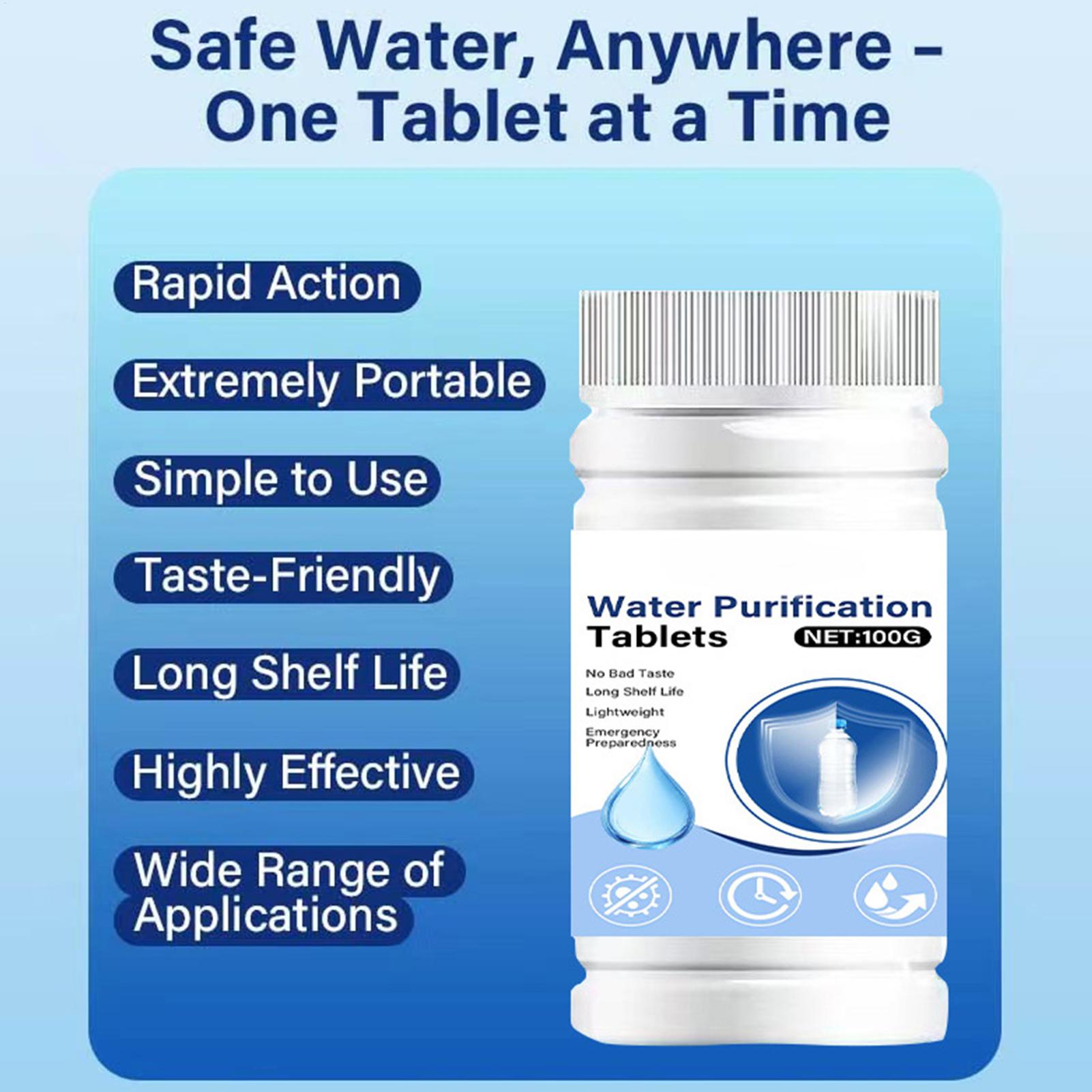飲料水浄化タブレット 安全 無臭 ポータブル 効果的 キャン - Water Purification Tablet のレビューと価格