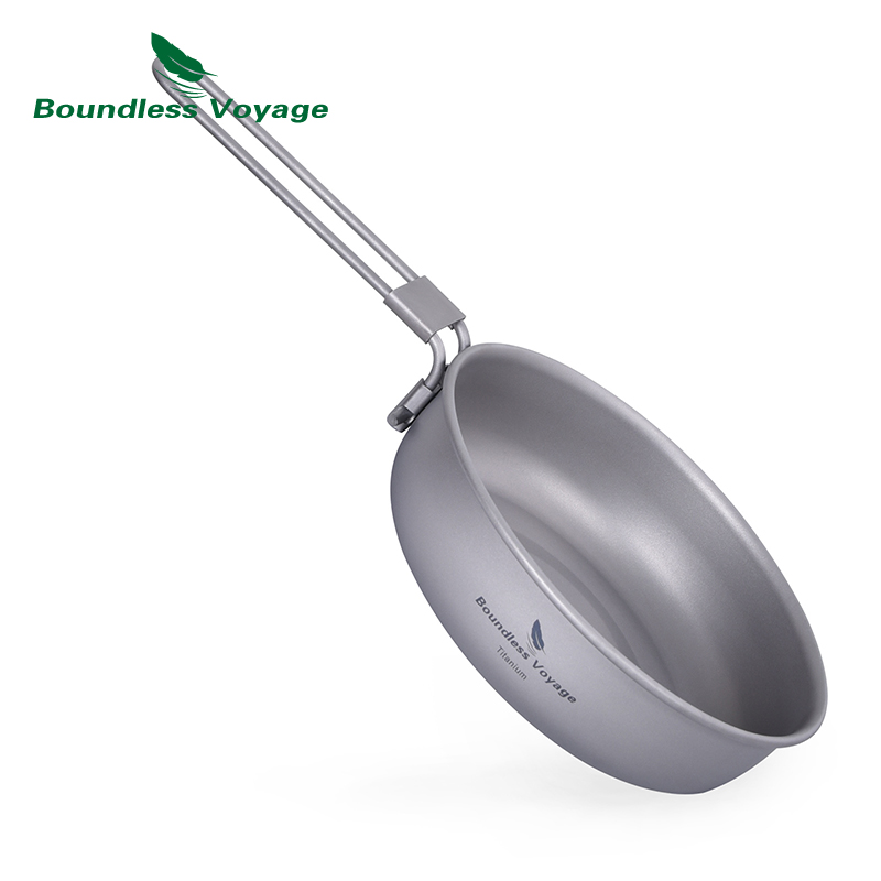 折りたたみ式ハンドル付き超軽量チタンフライパン,屋外キャンプ - Camping Cooking Survival のレビューと価格