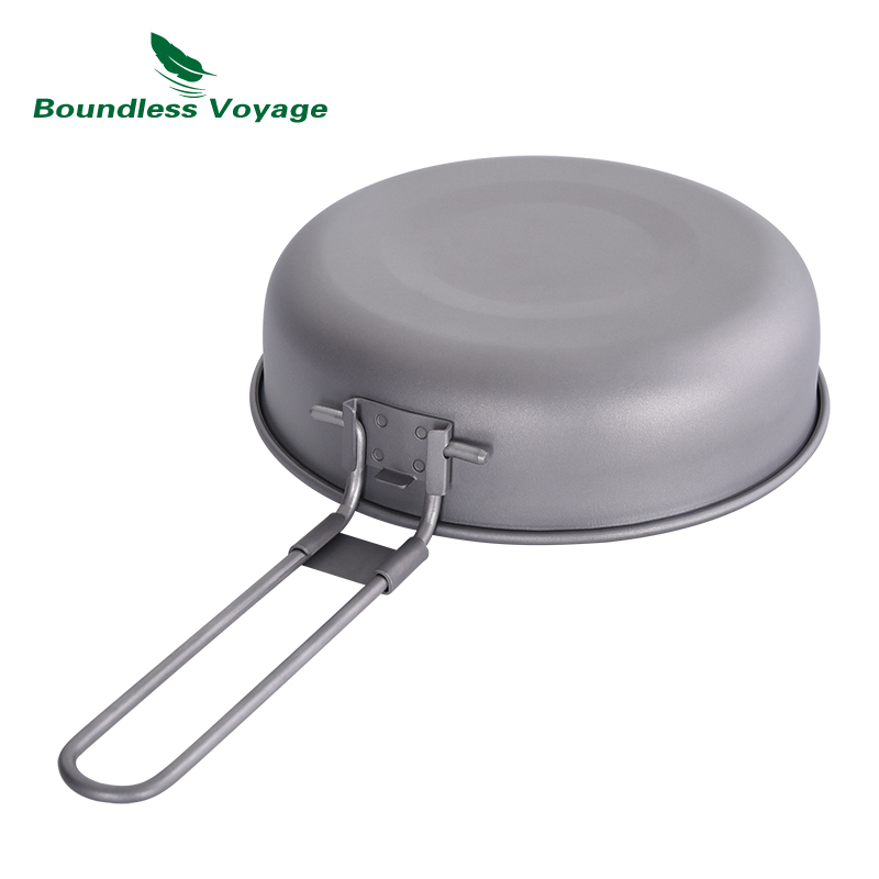 折りたたみ式ハンドル付き超軽量チタンフライパン,屋外キャンプ - Camping Cooking Survival のレビューと価格