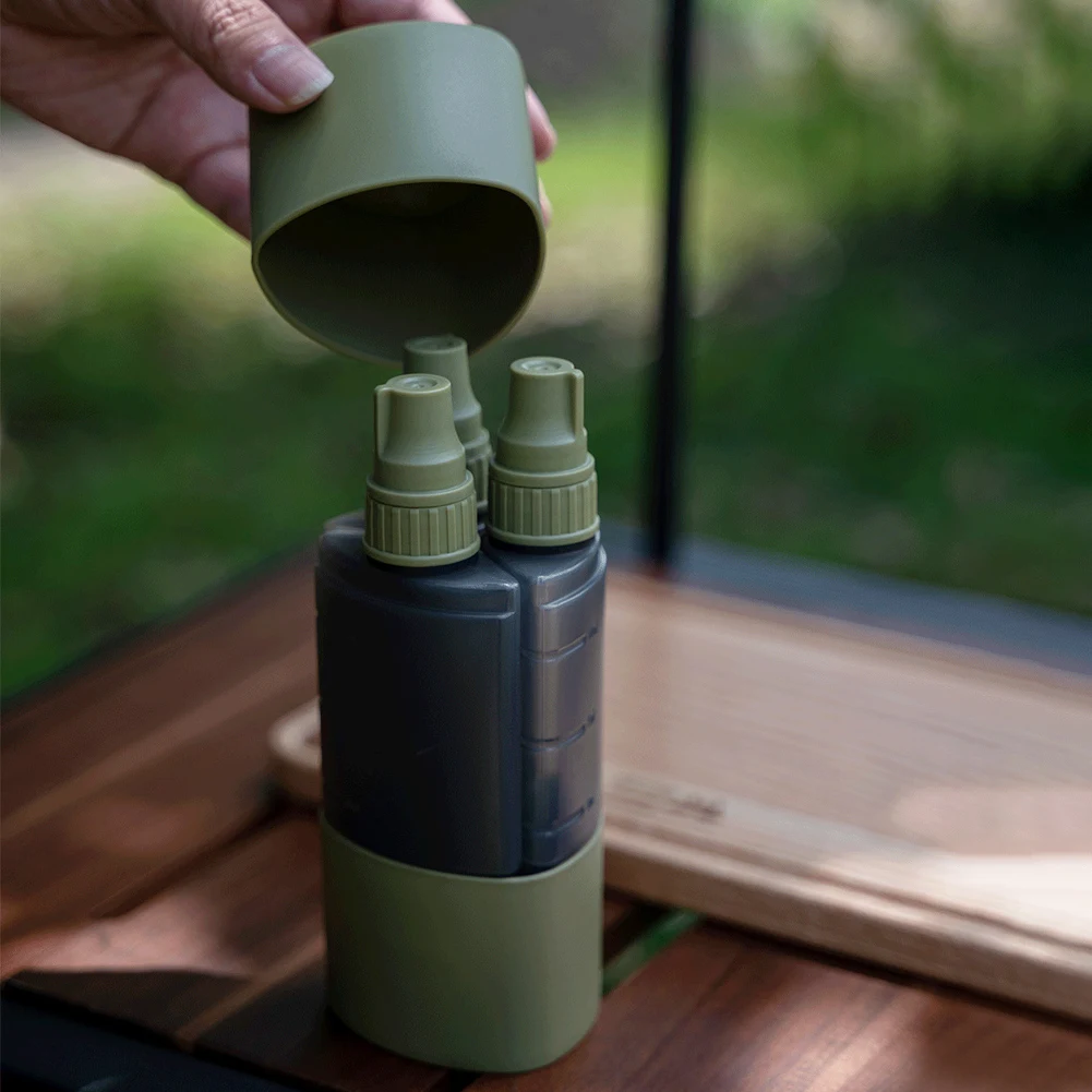 3 で 1 屋外キャンプ調味料ディスペンサーボトルバーベキュ - Camping Cooking Kits のレビューと価格