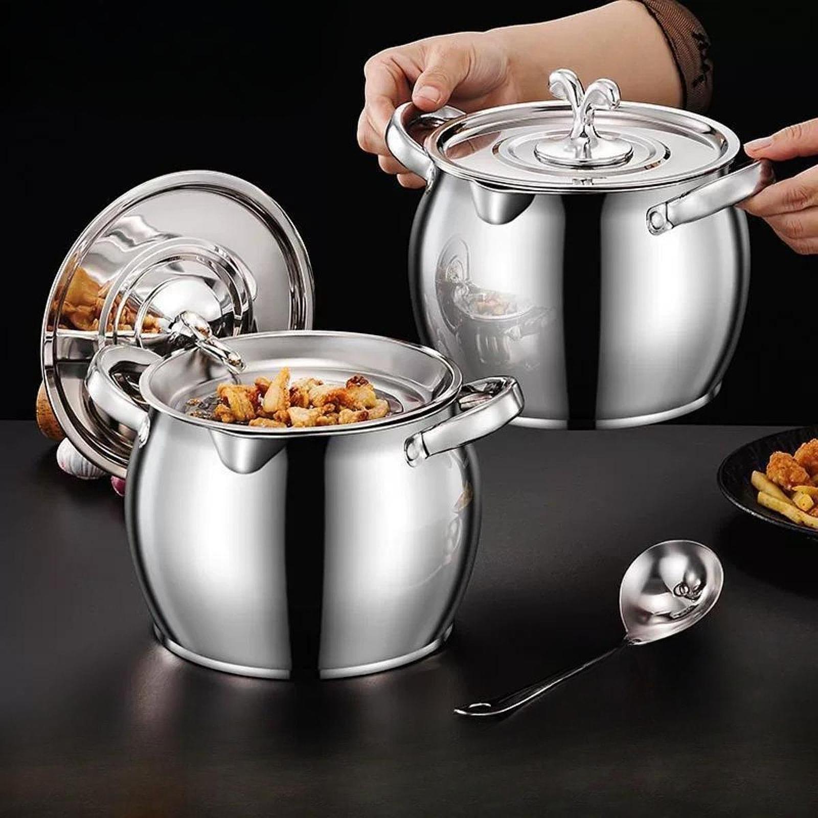 グリースコンテナ多用途耐熱グリース缶保存瓶ラードストレーナー - Camping Cooking Container のレビューと価格