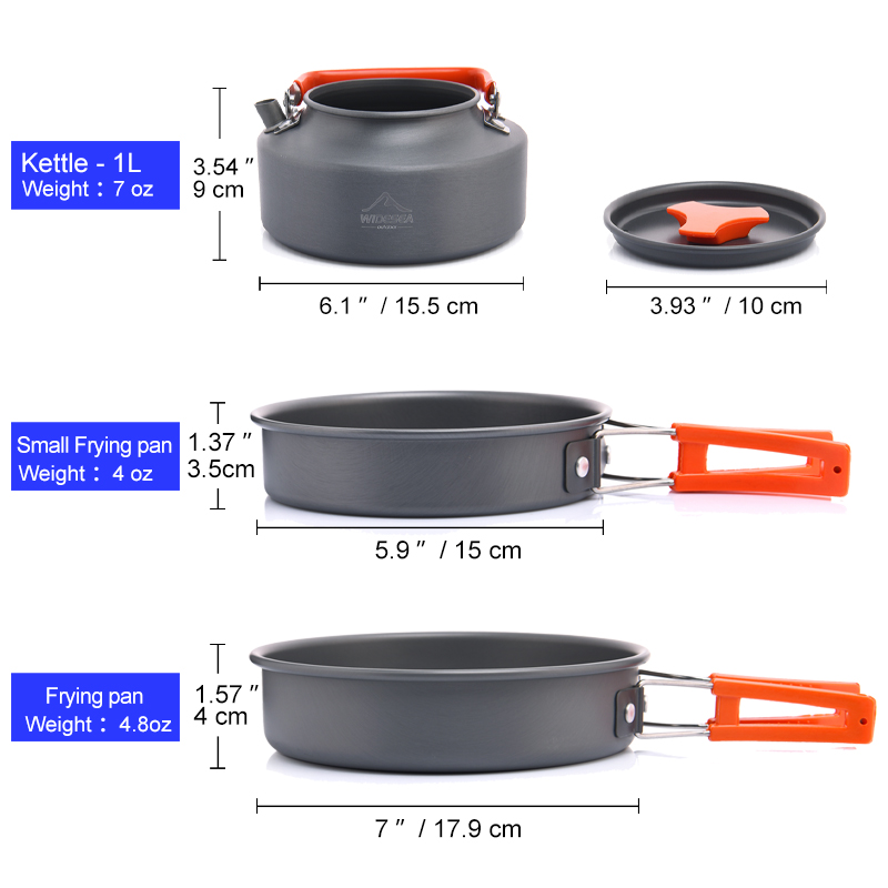 幅の屋外キャンプ調理器具セット、食器、調理カトラリー、調理器 - Camping Cooking Kits のレビューと価格