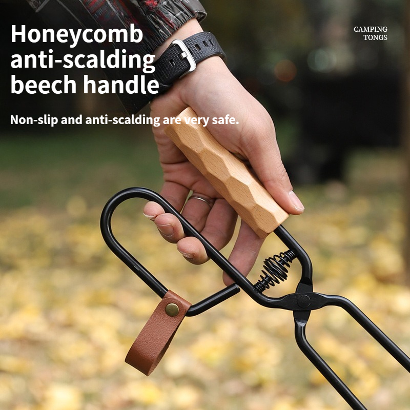 屋外用金属製バーベキューファイヤートング、長くて厚みのある耐 - Camping Cooking Fire のレビューと価格