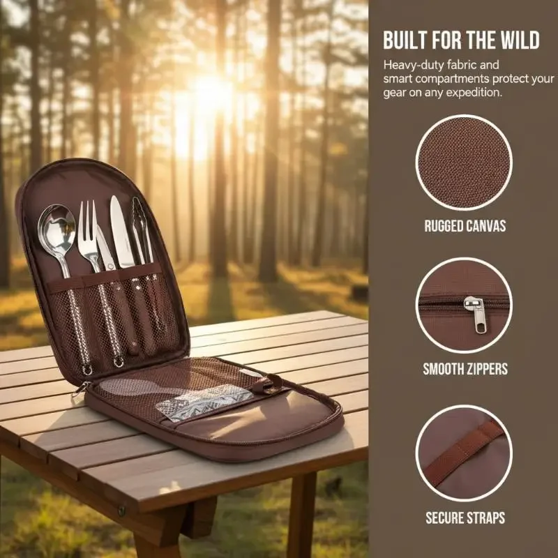 ハイキング用キッチン用品収納、持ち運び可能なアウトドア調理器 - Camping Cooking Utensil Bag のレビューと価格