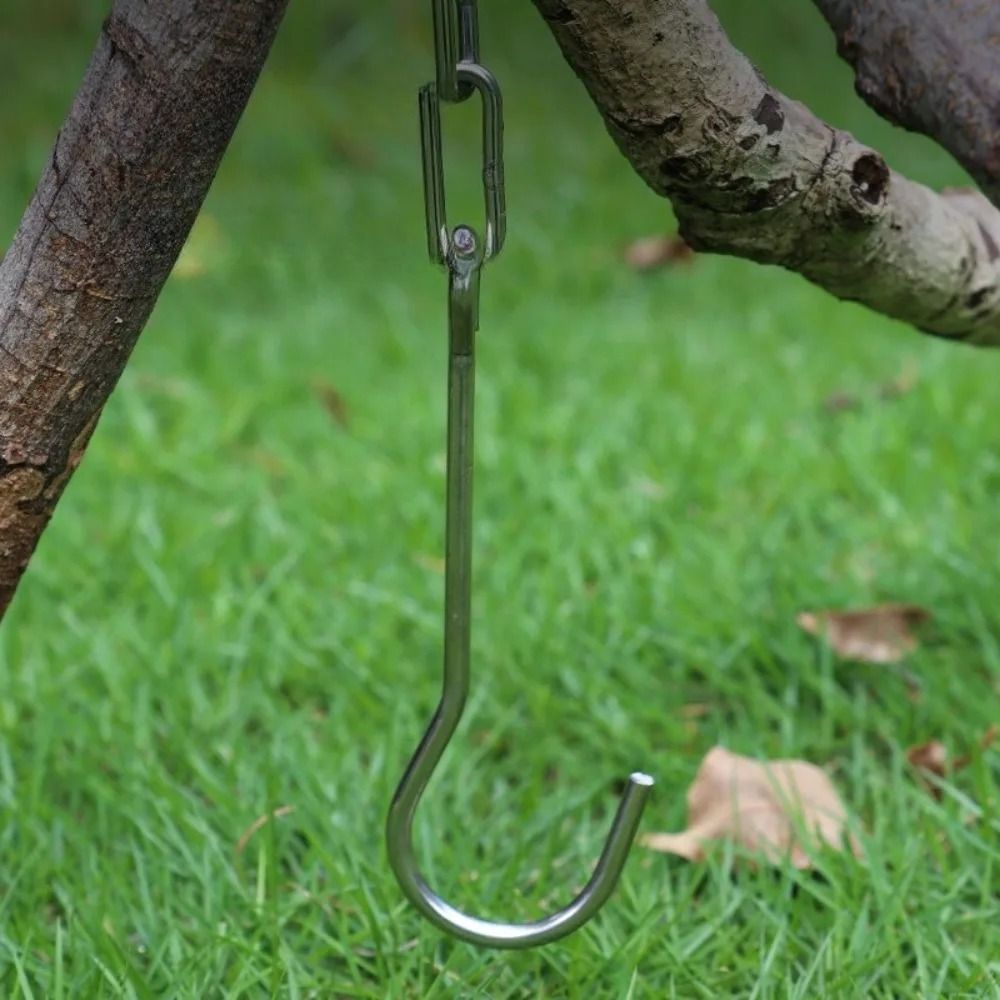 吊り下げ鍋ブラケット ポータブルBBQ三脚 調節可能 分離式 - Camping Cooking Pot Tripod のレビューと価格