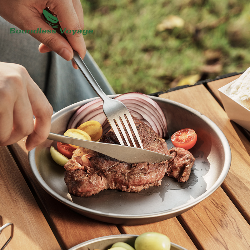 無限の航海-チタンディナーセット、キャンプ用食器、ユーティリ - Camping Cooking Cutlery Set のレビューと価格