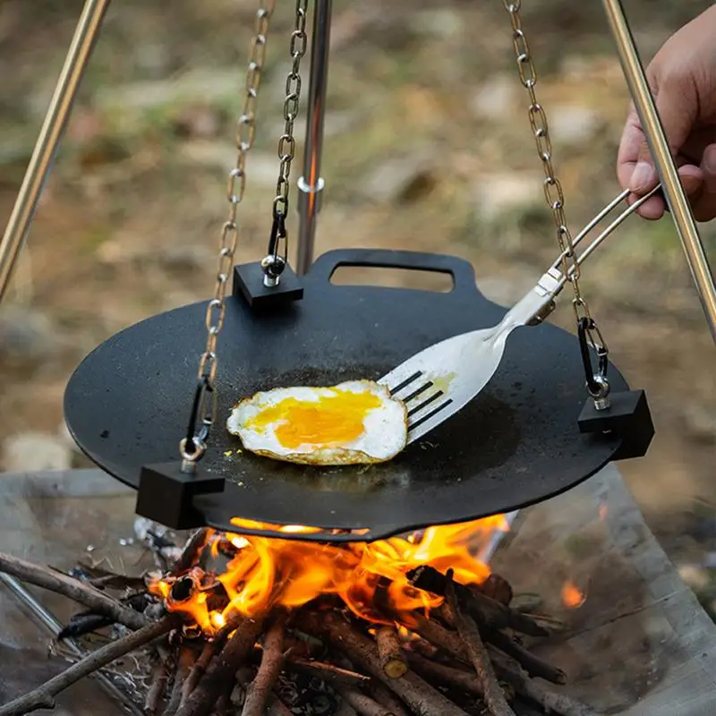 アルミ製キャンプ焚き火三脚、ポータブル三角形サポートスタンド - Camping Cooking Pot Tripod のレビューと価格