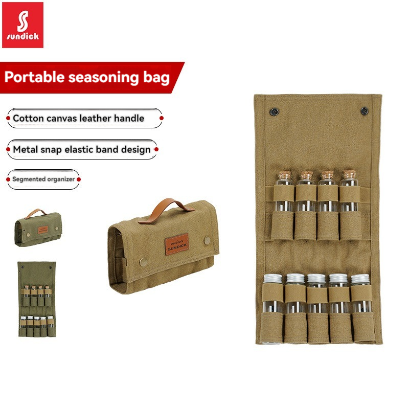 サンディック-アウトドアキャンプ調味料ボトル収納バッグ、バー - Camping Cooking Container のレビューと価格