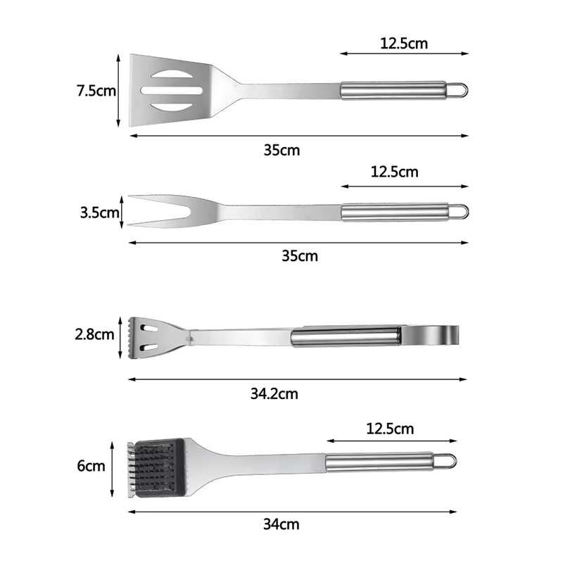 グリル用品セット ステンレス製BBQアクセサリーキット ポー - Camping Cooking Utensil Bag のレビューと価格