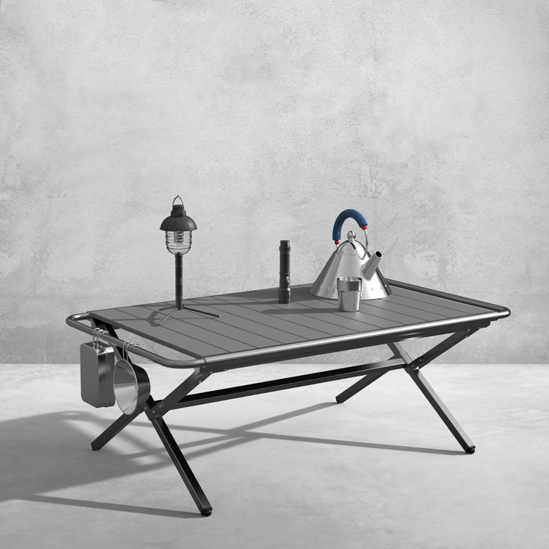 ポータブルキャンプサイドテーブル超軽量アルミビーチテーブル小 - Camping Outdoor Cooking Table のレビューと価格