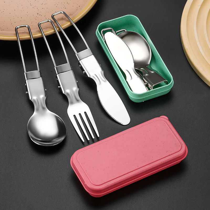ミニポータブルステンレス製カトラリーセット（キャンプ・ハイキ - Camping Cooking Cutlery Set のレビューと価格