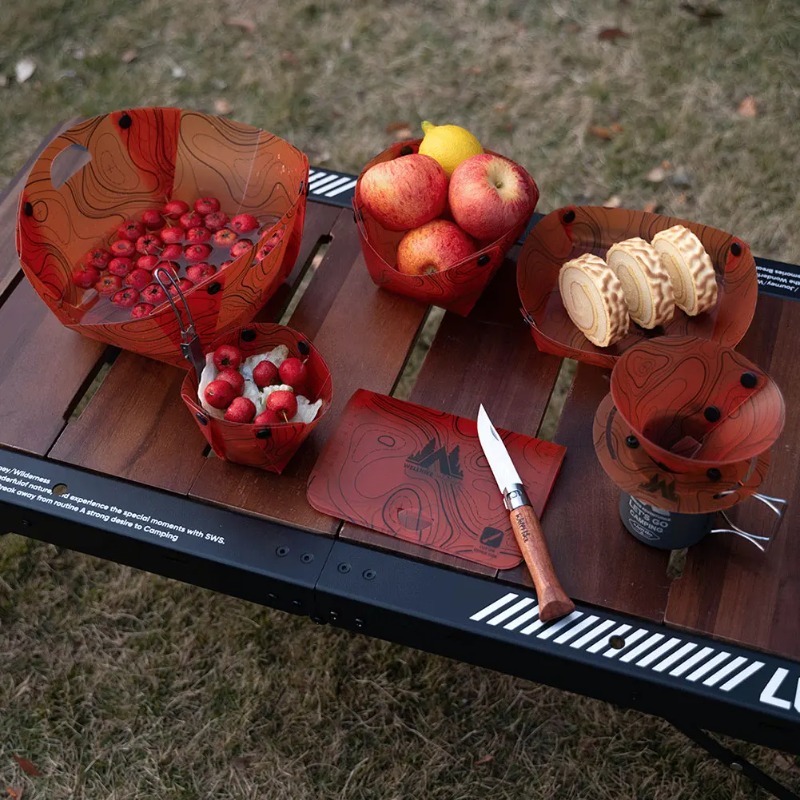 折りたたみ式キャンプ食器ポータブルボウルディナープレートコー - Camping Cooking Kits のレビューと価格